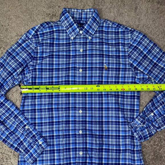 Ralph Lauren Slim Fit Stretch Oxford Button Up Down Mens Size Medium Dress Shirt - Picture 8 of 11